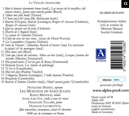 La Veillée imaginaire - Airs populaires harmonisés, de Chopin à Canteloube - muzyka ludowa, która inspirowała francuskich kompozytorów - slide-1