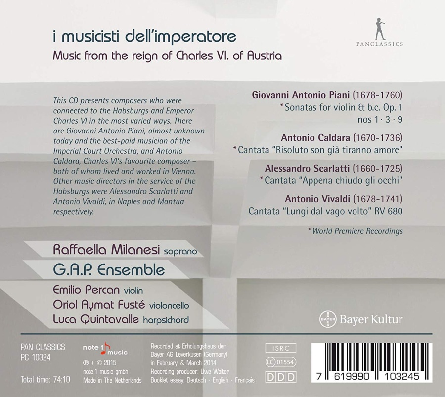 I musicisti dell'imperaratore - Piani, Caldara, Scarlatti & Vivaldi - slide-1