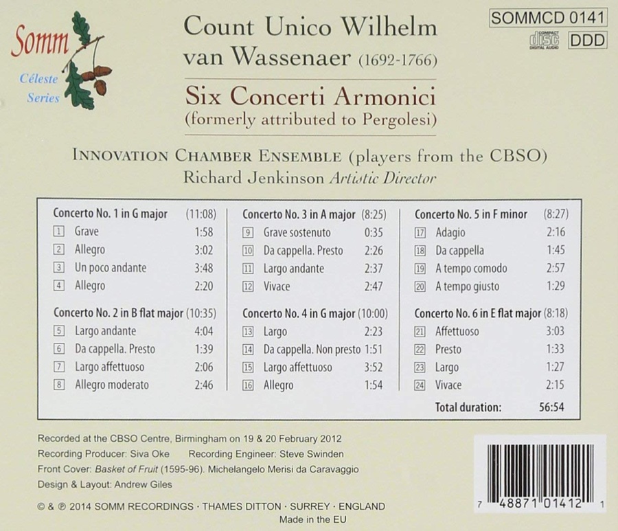 Wassenaer: 6 Concerti Armonici - slide-1