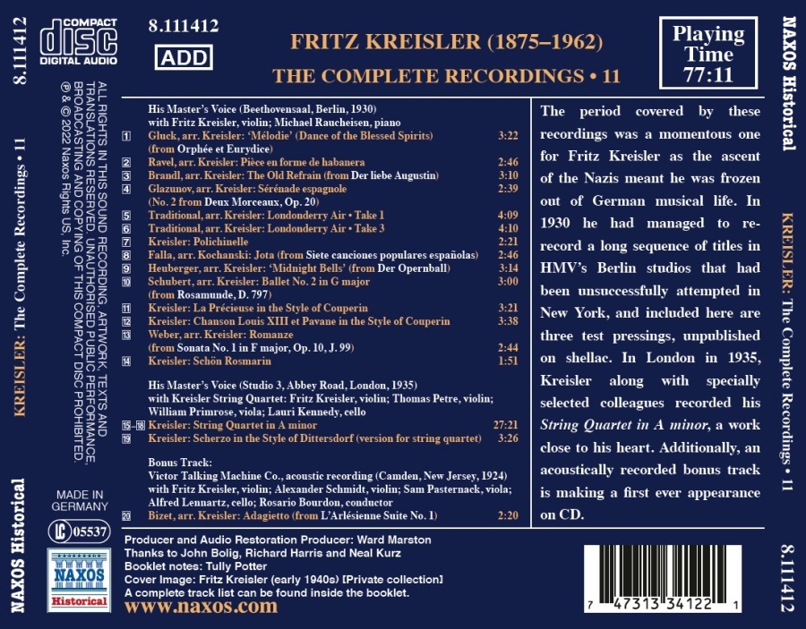 Fritz Kreisler - The Complete Recordings Vol. 11 - slide-1