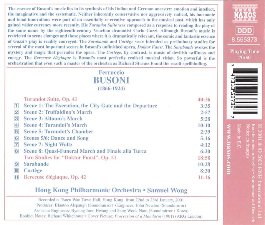 BUSONI, F.: Turandot Suite; 2 Studies for Doktor Faust - slide-1