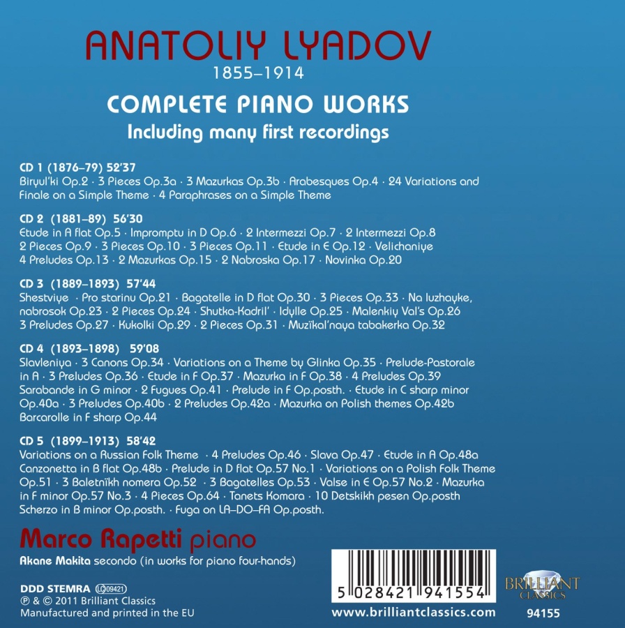 Liadov: Complete Piano Works - slide-1