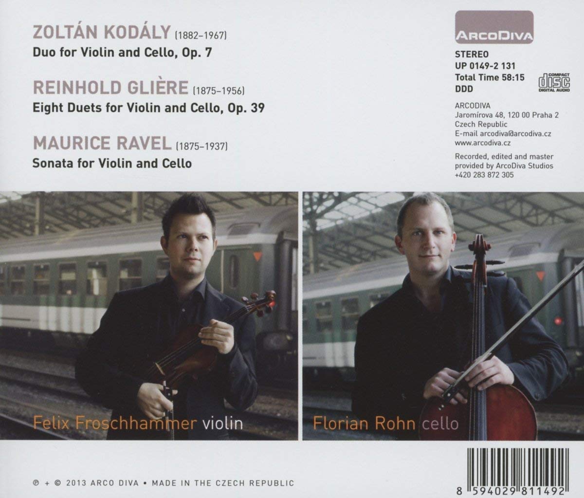 Kodaly, Reinhold Gliere, Maurice Ravel: Duos for Violin and Cello - slide-1