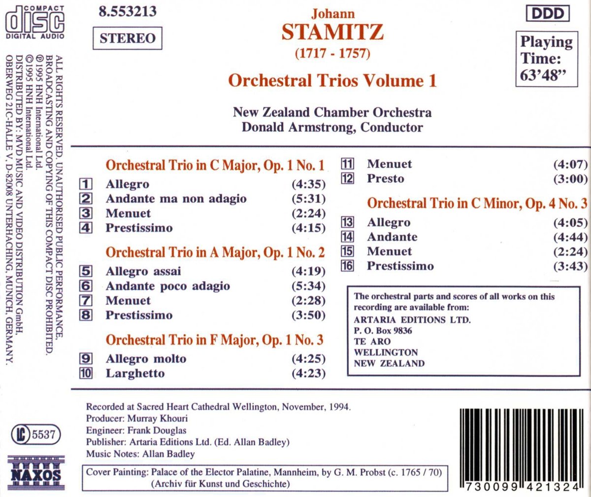 STAMITZ: Orchestral Trios Vol. 1 - slide-1