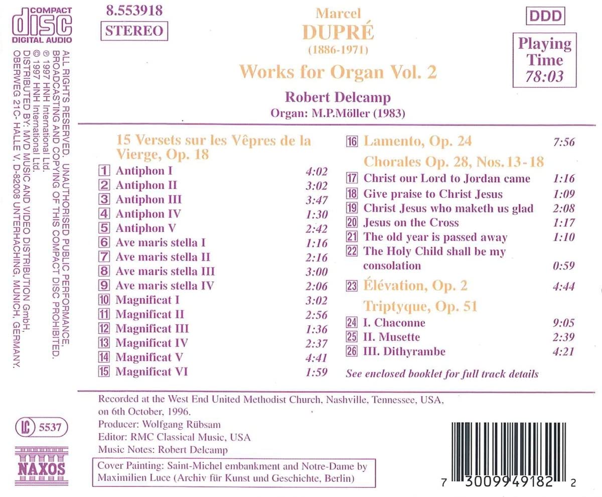 DUPRE: Works for Organ vol. 2 - slide-1