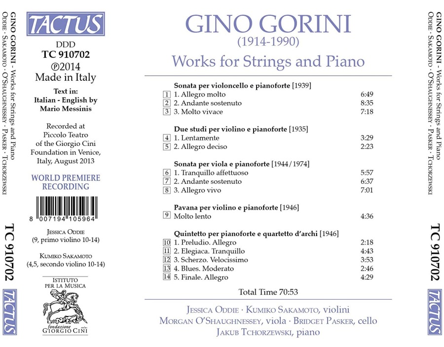 Gorini: Works for Strings and Piano - slide-1