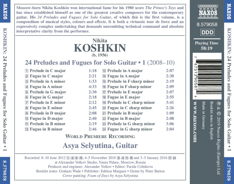 Koshkin: 24 Preludes and Fugues for Solo Guitar Vol. 1 - slide-1