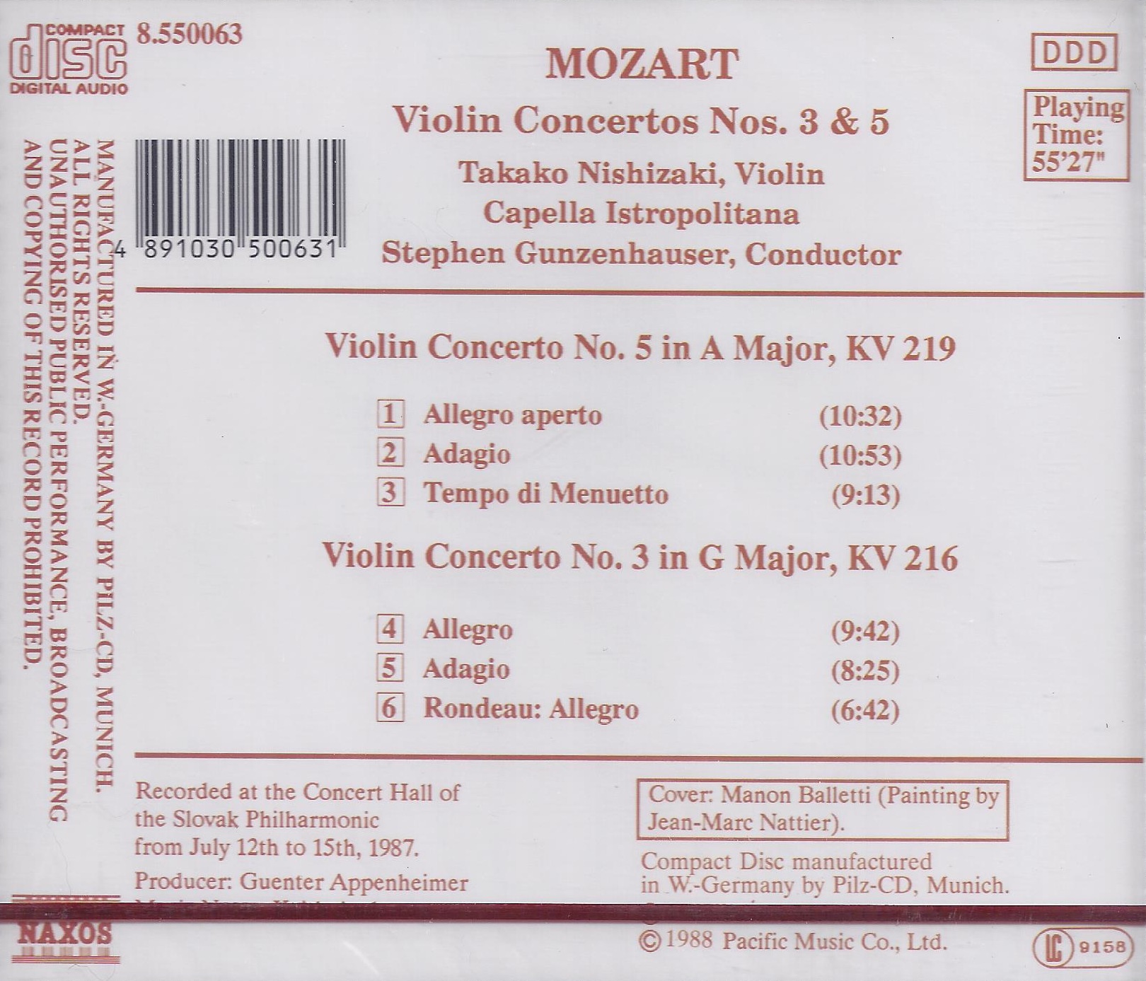 Mozart: Violin concertos 3 & 5 - slide-1