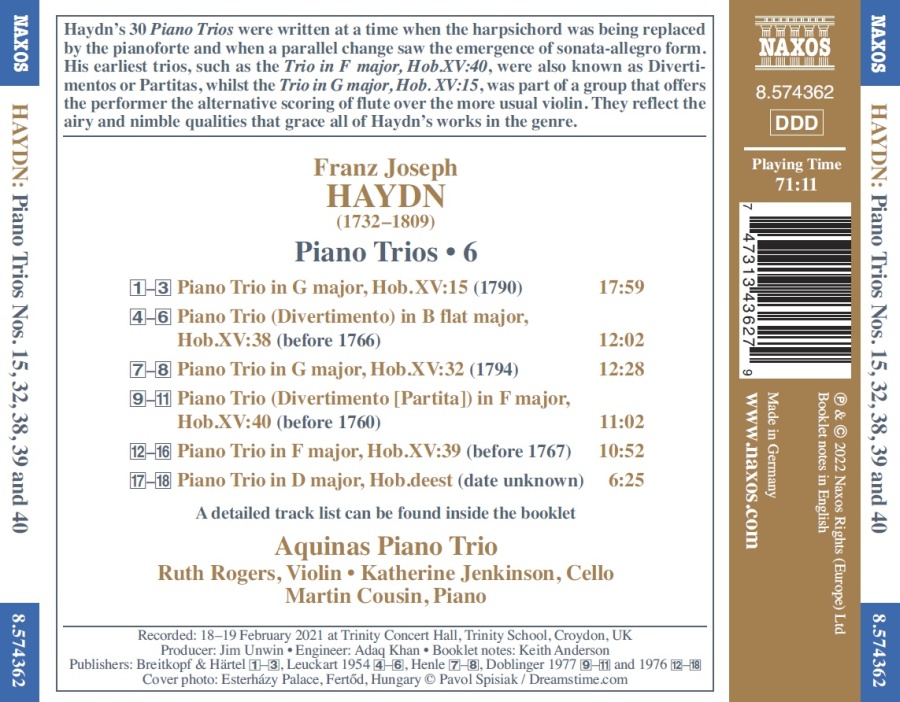 Haydn: Piano Trios Vol. 6 - slide-1