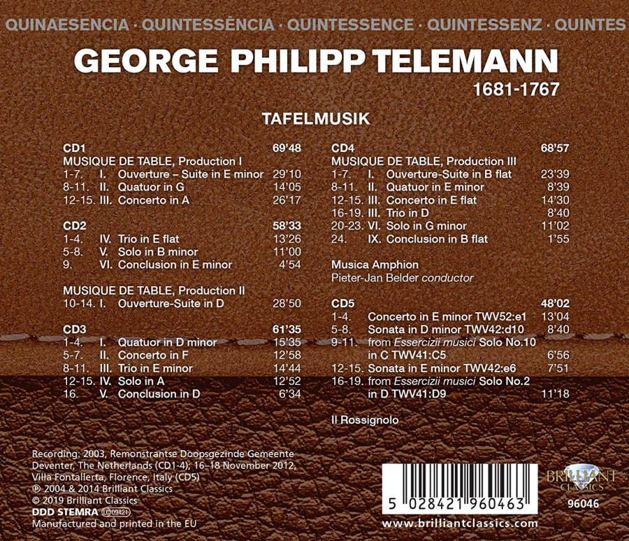 Quintessence Telemann: Tafelmusik - slide-1