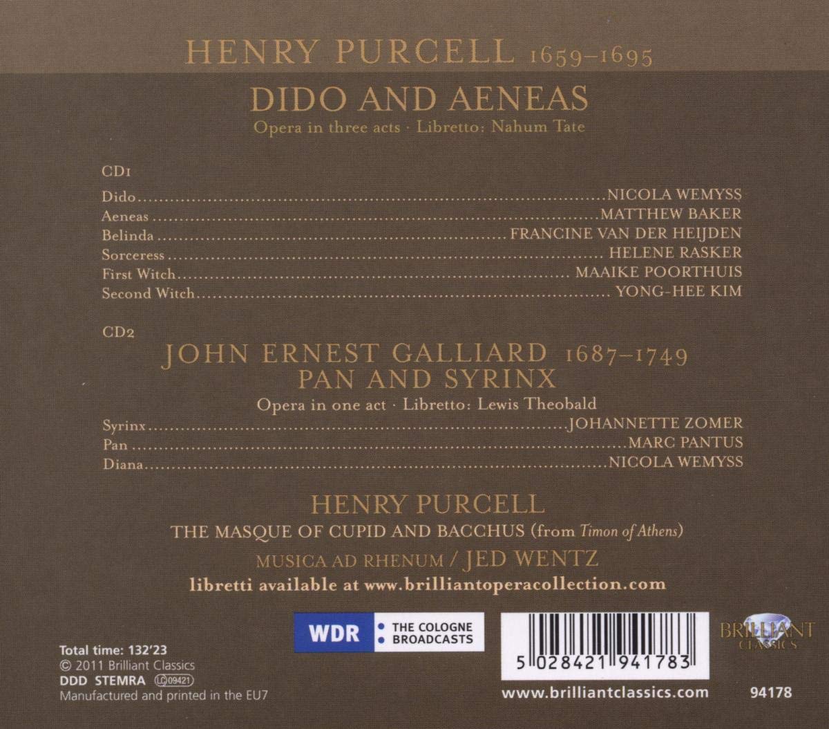 Purcell: Dido and Aeneas / Galliard: Pan and Syrinx - slide-1