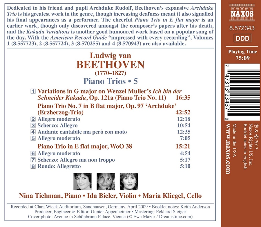 Beethoven: Piano Trios Vol. 5 - Archduke Piano Trio, Kakadu Variations - slide-1