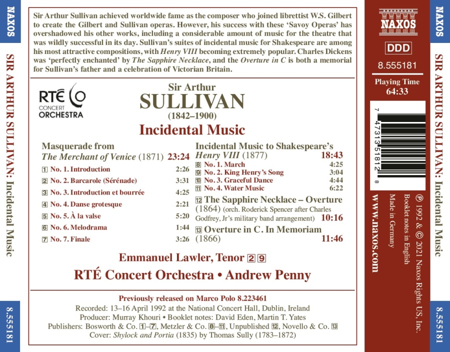 Sullivan: Incidental Music - slide-1