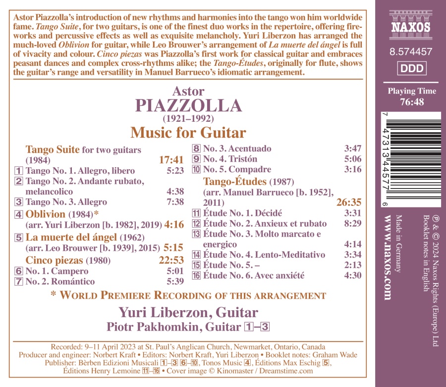 Piazzolla: Music for Guitar - slide-1