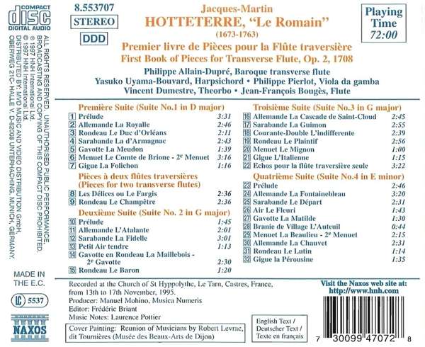 HOTTETERRE: Music for Flute vol. 1 - slide-1