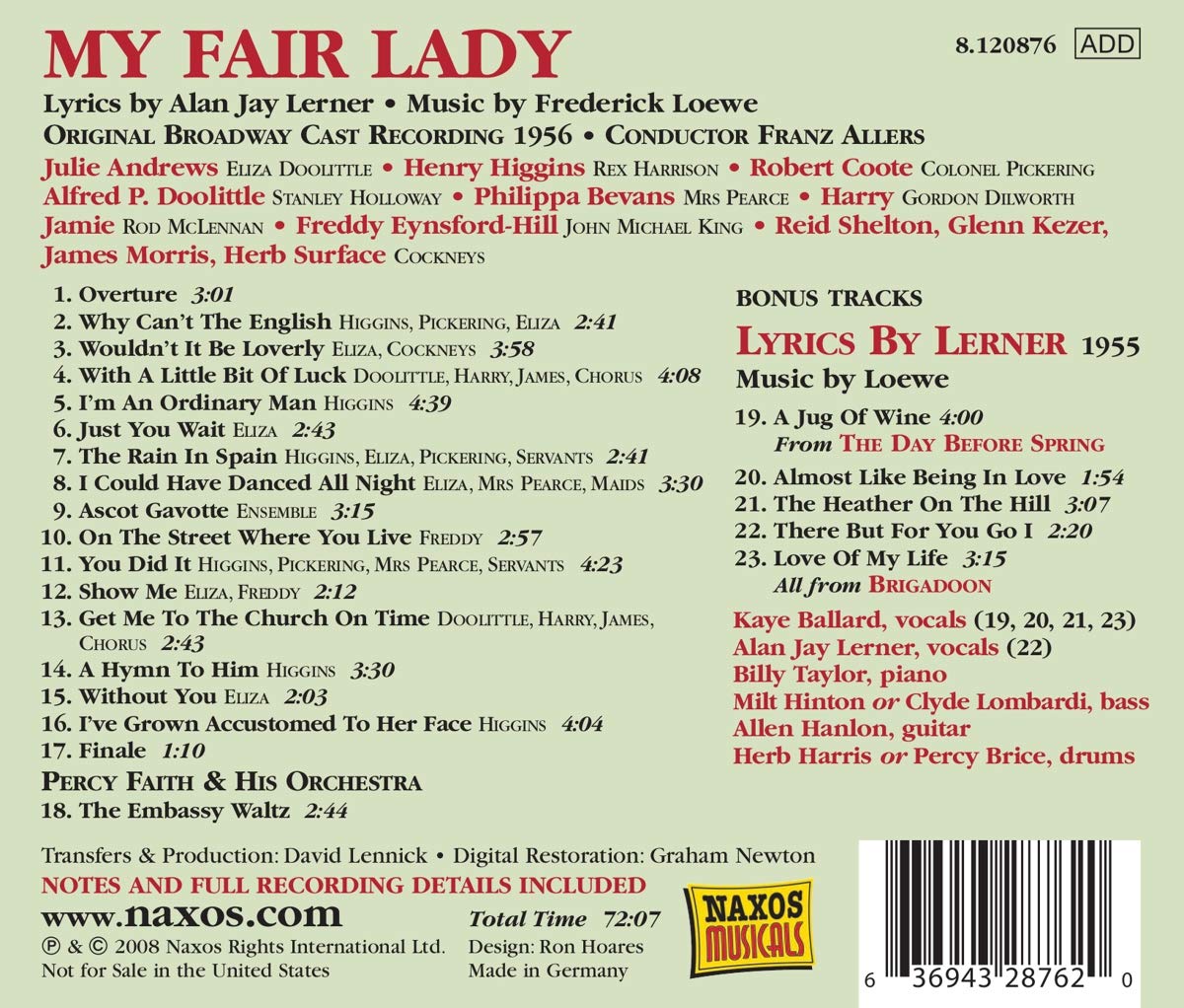 Frederick LOEWE & Alan Jay LERNER:  My Fair Lady - slide-1