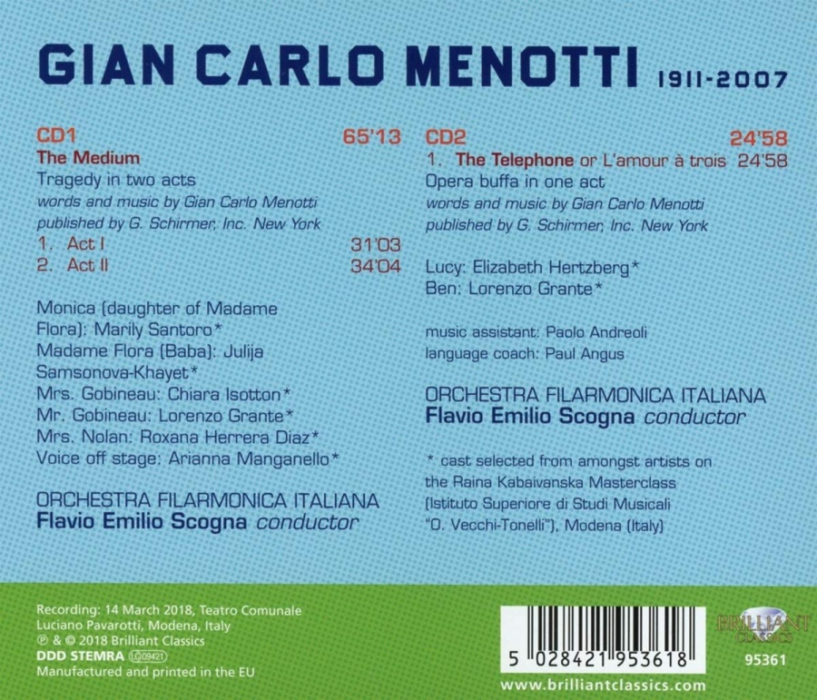 Menotti: The Medium; The Telephone - slide-1