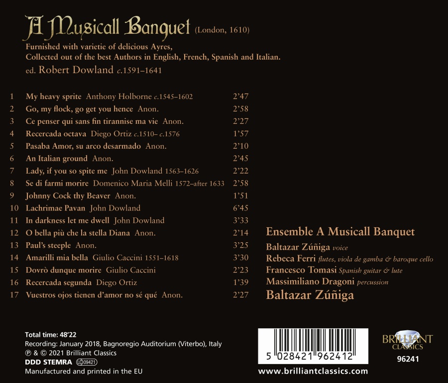 Robert Dowland's A Musicall Banquet - slide-1