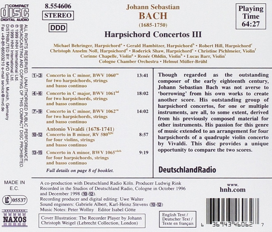 BACH: Harpsichord Concertos, Vol. 3 - slide-1