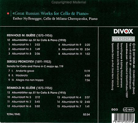 Glière & Prokofiev: Works for Cello & Piano - slide-1