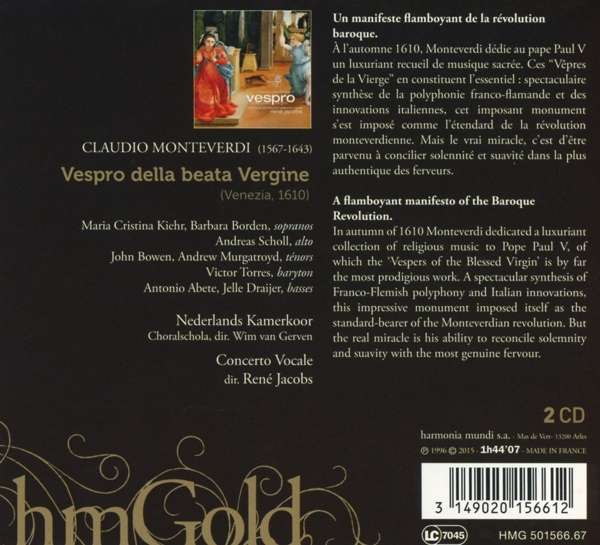 Monteverdi: Vespro della beata Vergine - slide-1