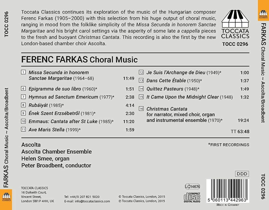 Farkas: Choral Music - slide-1