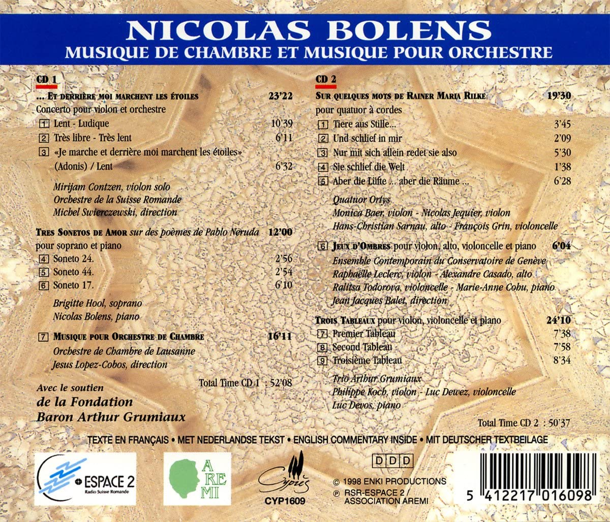 Bolens: Chamber and Orchestral Works - slide-1