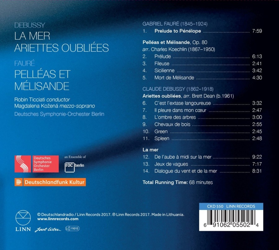 Debussy: La mer; Ariettes oubliées; Fauré: Pelléas et Mélisande - slide-1