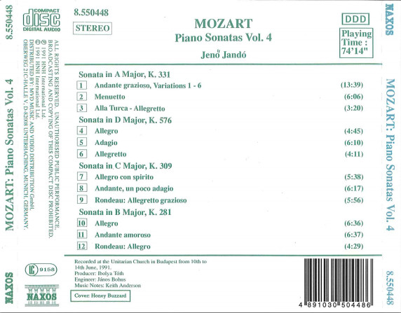 Mozart: Piano Sonatas Nos. 3, 7, 11 and 18 - slide-1