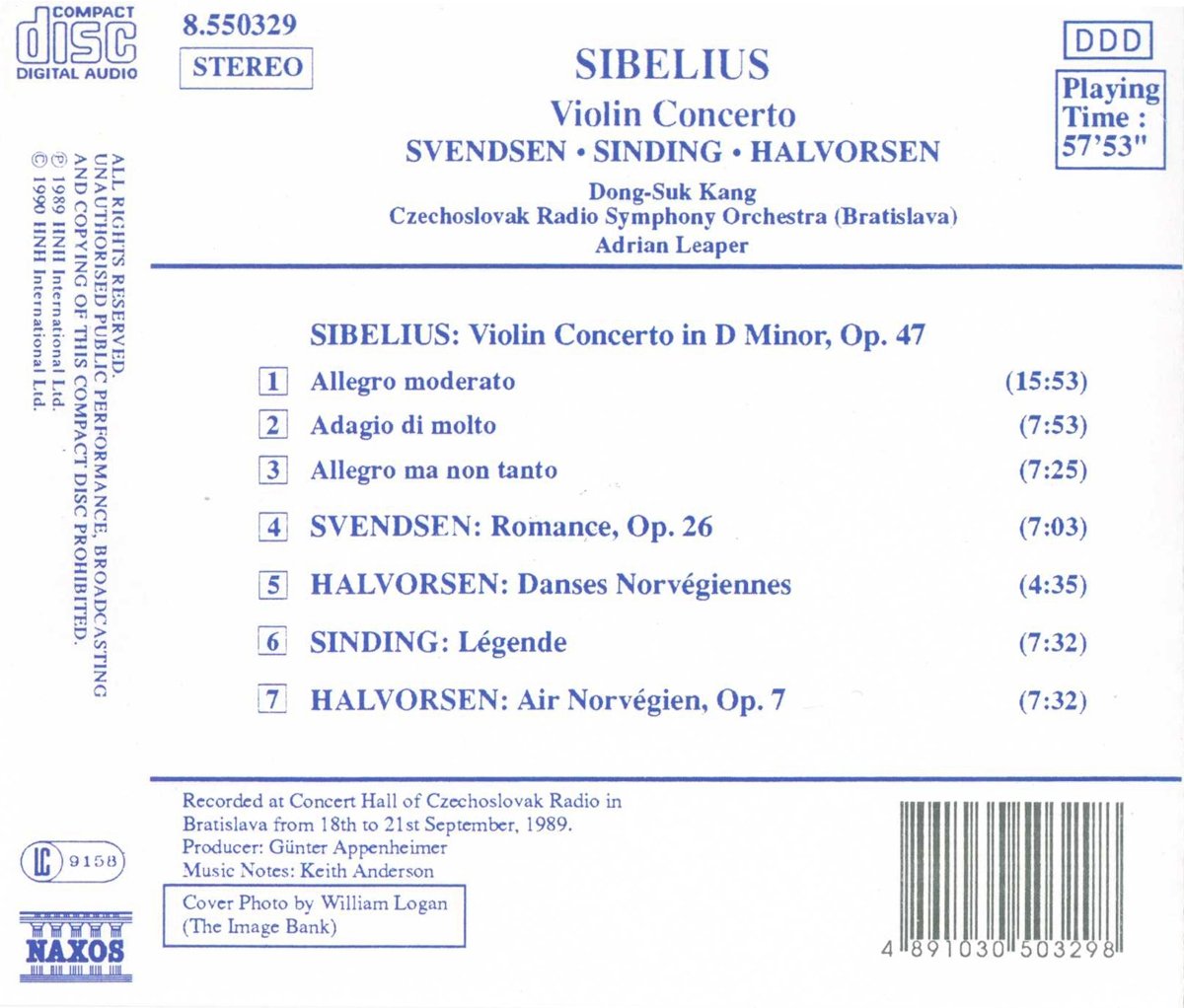 Sibelius: Violin Concerto / SINDING: Legende / HALVORSEN: Norwegian Dances - slide-1