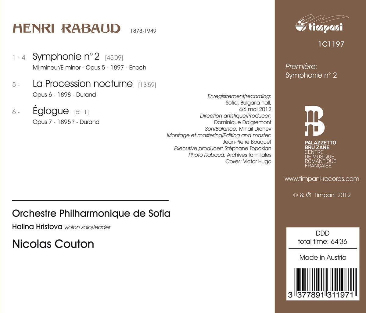Rabaud: Symphonie No. 2, La Procession nocturne - Églogue - slide-1
