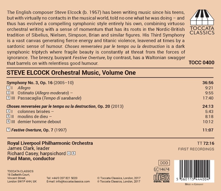 Elcock: Orchestral Music Vol. 1 - slide-1