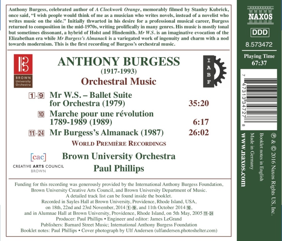 Burgess: Mr W.S. - Ballet Suite for Orchestra - slide-1