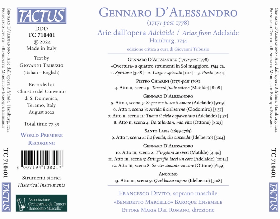 D’Alessandro: Arie dall’opera "Adelaide" - slide-1