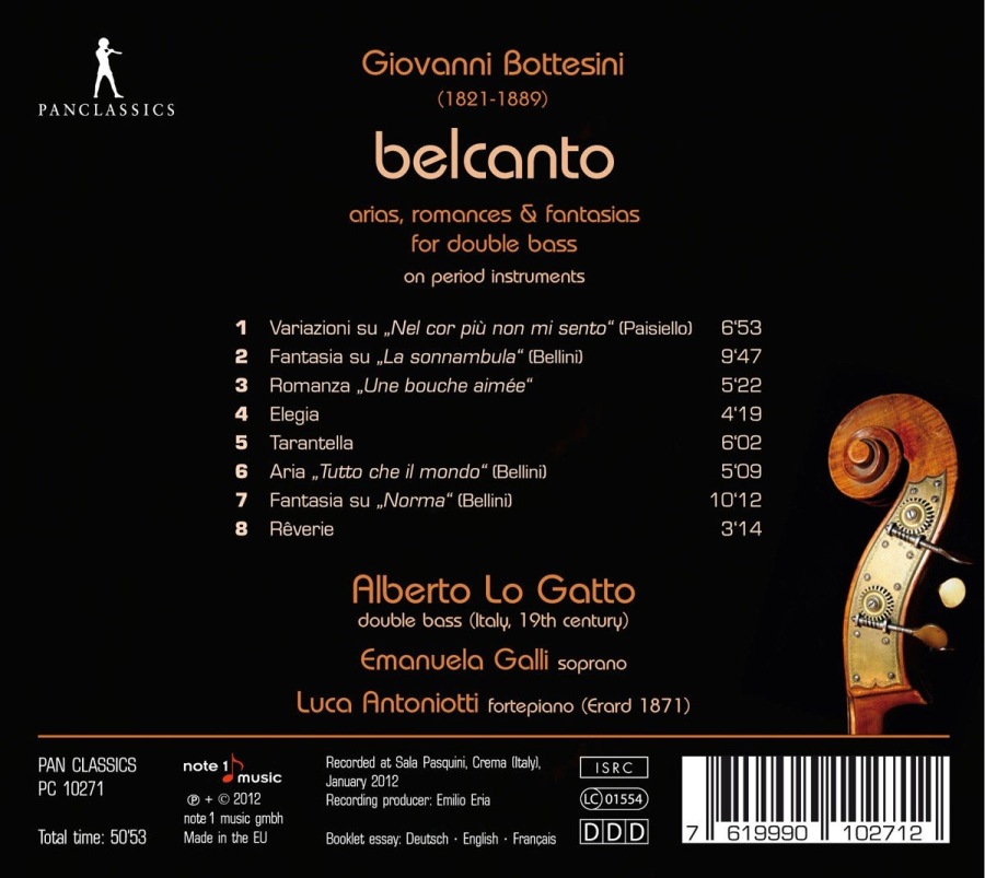 Bottesini: Belcanto - arie, romanse i fantazje na kontrabas - slide-1