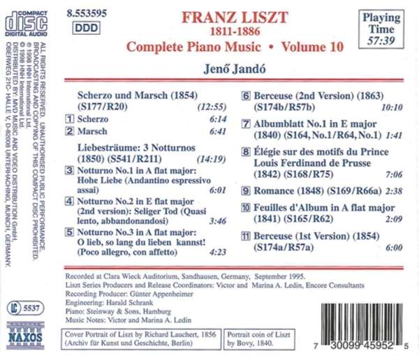 LISZT: Piano Music vol.10 - slide-1