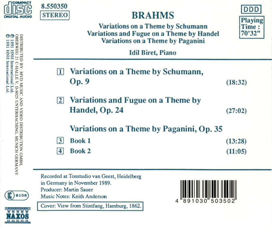 Brahms: Variations, Opp. 9, 24 and 35 - slide-1