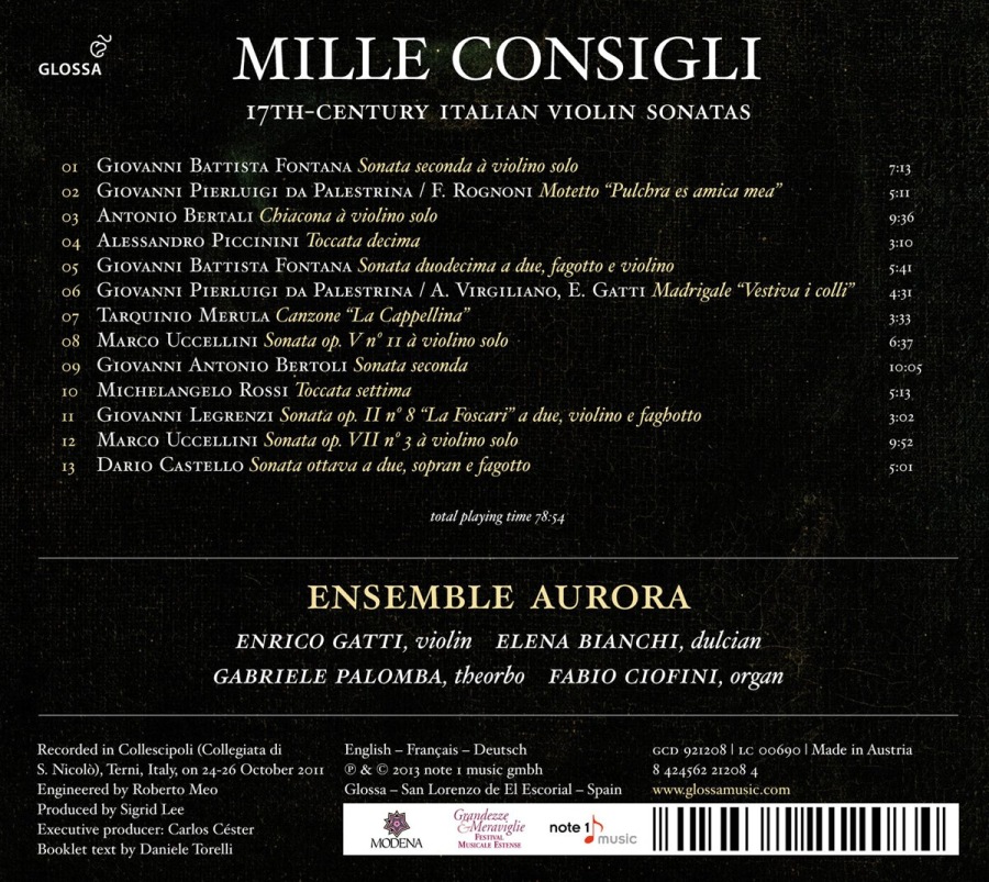 Mille consigli - 17th-century Italian Violin Sonatas - slide-1