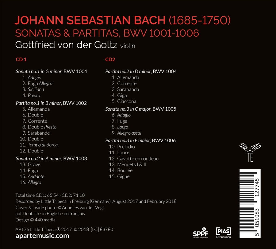 Bach: Sonatas and Partitas for solo violin BWV1011-1006 - slide-1