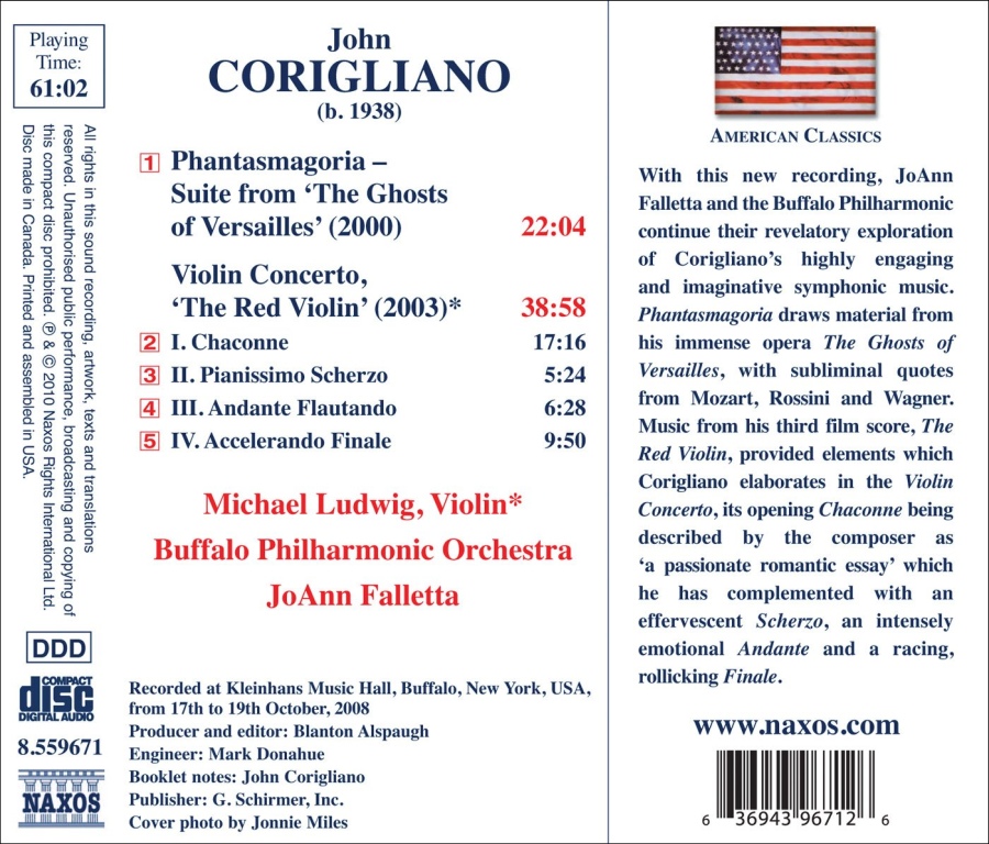 Corigliano Violin Concerto "The Red Violin", Phantasmagoria - slide-1