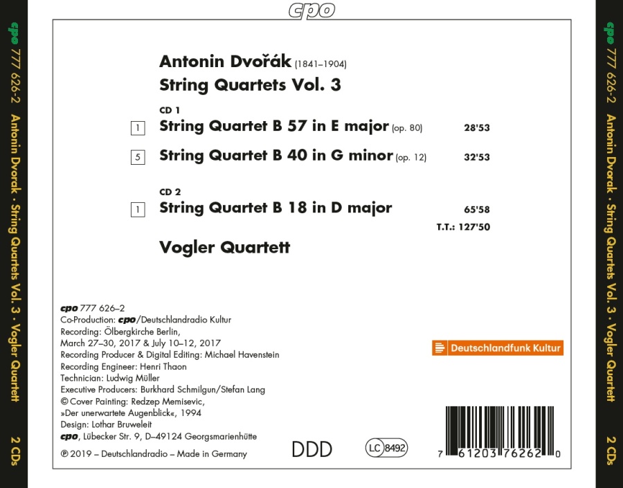 Dvorak: String Quartets Vol. 3 - slide-1