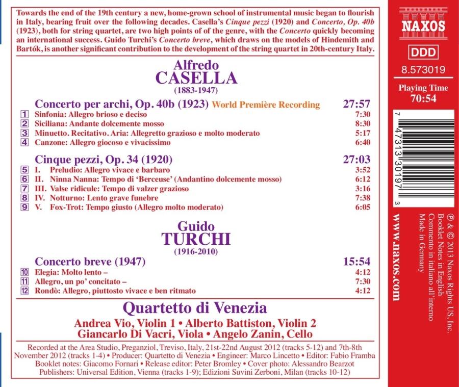 Casella: Concerto per archi & Cinque pezzi, Guido Turchi: Concerto breve - slide-1