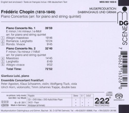 Chopin: Piano Concertos Nos. 1 & 2 (aranżacja na fortepian i kwintet smyczkowy) - slide-1
