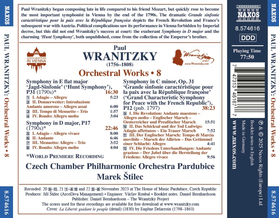 Wranitzky: Orchestral Works Vol. 8 - slide-1