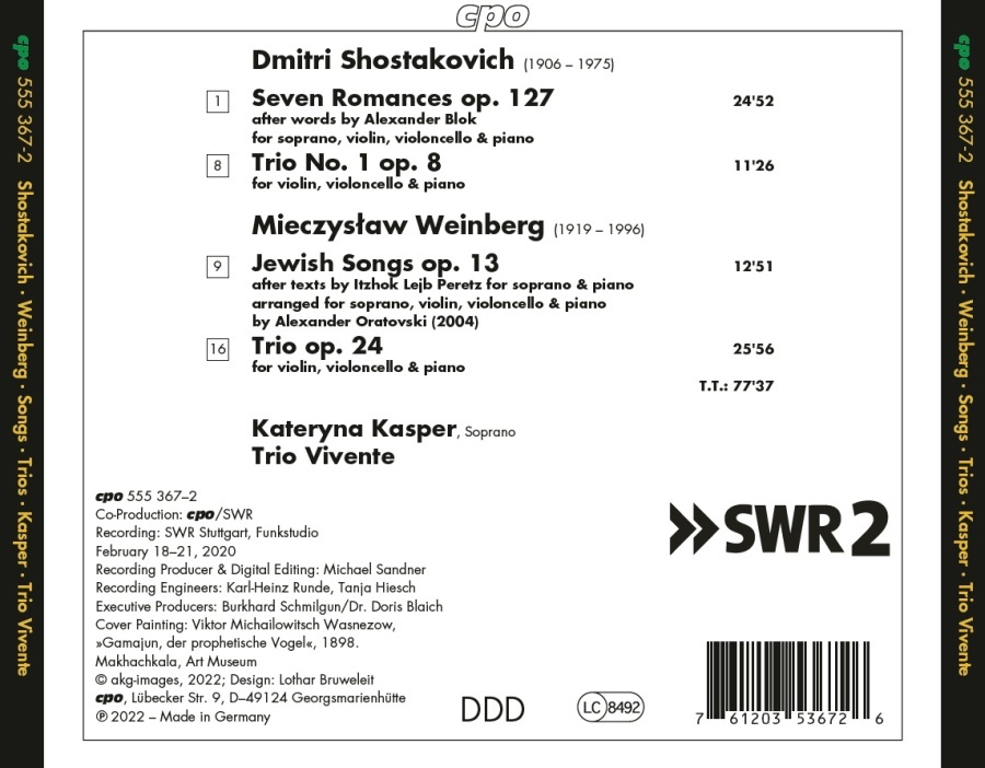 Weinberg & Shostakovich: Piano Trios; Songs - slide-1