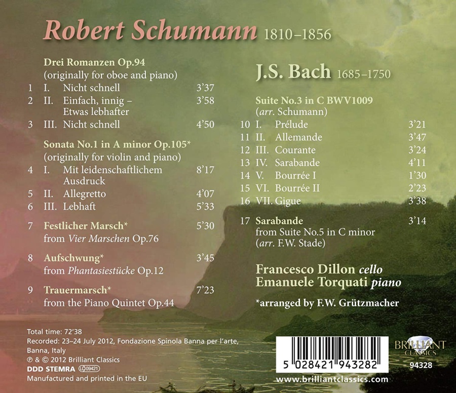 Schumann: Music for Cello & Piano Vol. 2 - slide-1