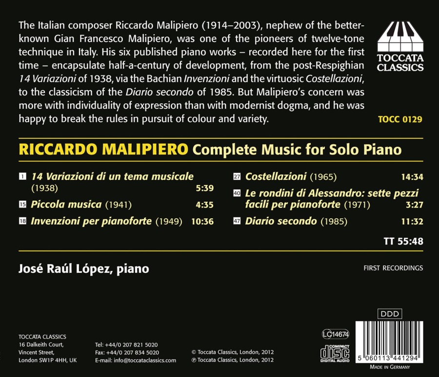 Malipiero: Complete Music for Solo Piano - slide-1