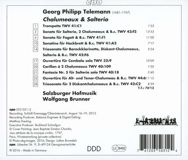 Telemann: Chalumeaux & Salterio - Overtures Trios Sonatas - slide-1