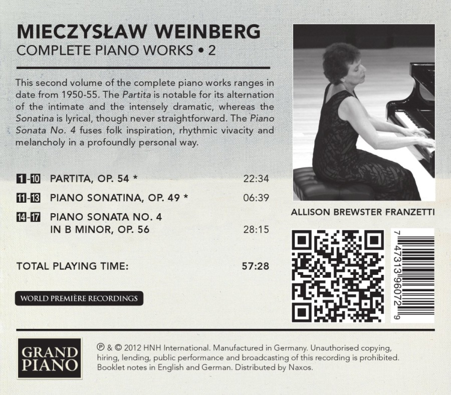 Weinberg: Piano Works Vol. 2 - Partita Op. 54, Piano Sonatina Op. 49, Piano Sonata No. 4 Op. 56 - slide-1