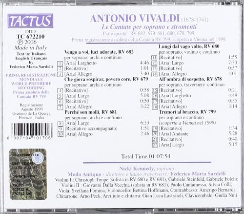 Vivaldi:Le Cantate per soprano Vol.4 - slide-1